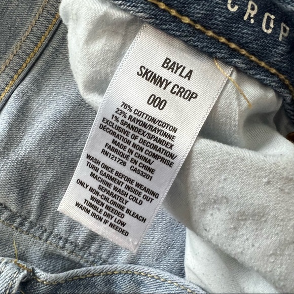 3 for $15 Aeropostale Light Blue Bayla Skinny Crop Jeans - Picture 9 of 9